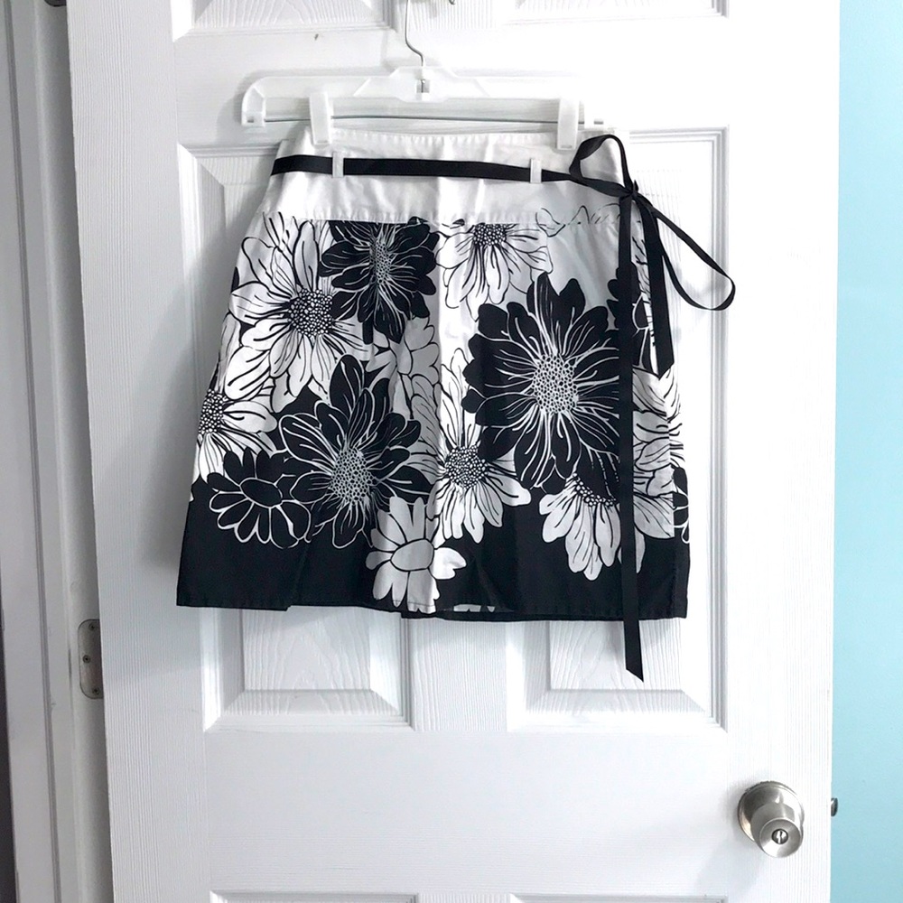 Black and white flower skirt